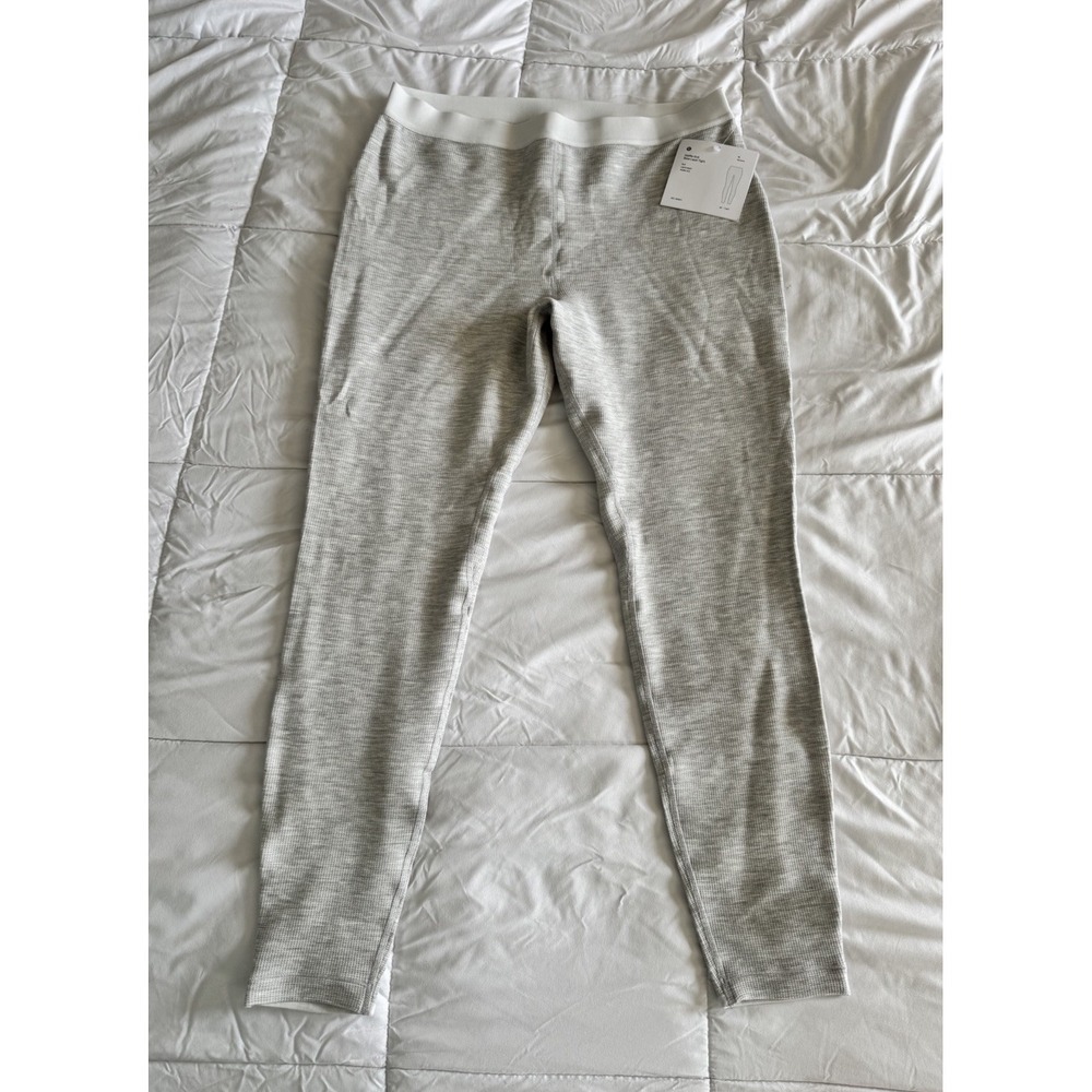 New Lululemon Size XL Waffle-Knit Base Layer Tight 28" Heather Light Gray